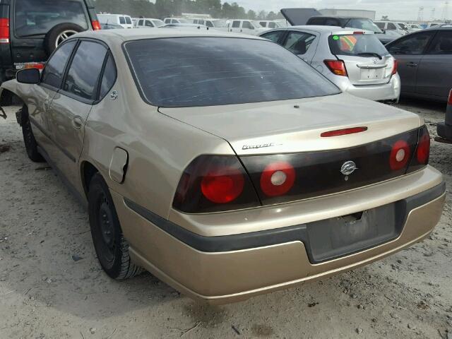 2G1WF55K859285925 - 2005 CHEVROLET IMPALA GOLD photo 3