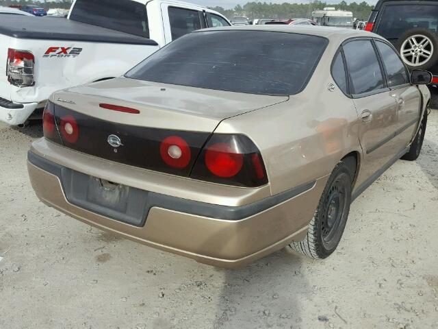 2G1WF55K859285925 - 2005 CHEVROLET IMPALA GOLD photo 4