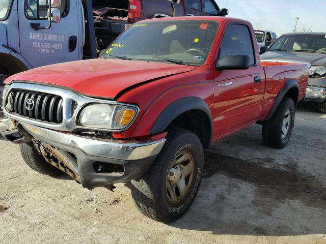 5TEPM62NX4Z462408 - 2004 TOYOTA TACOMA RED photo 2