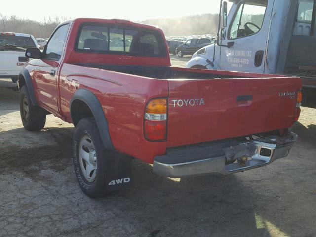 5TEPM62NX4Z462408 - 2004 TOYOTA TACOMA RED photo 3