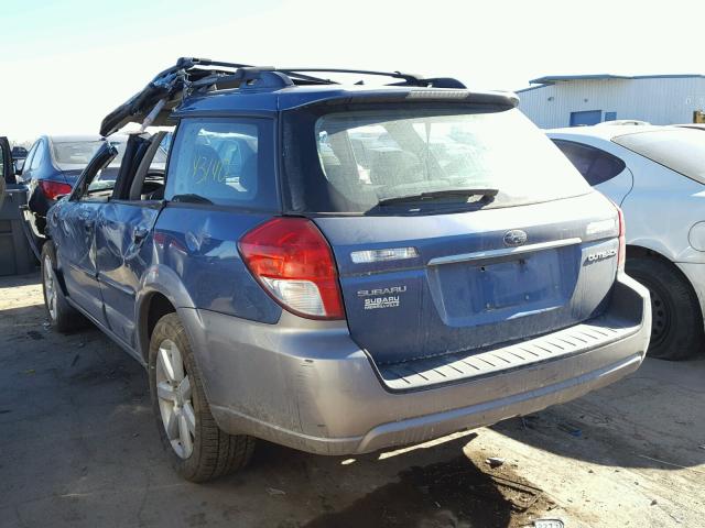 4S4BP61C287347960 - 2008 SUBARU OUTBACK 2. BLUE photo 3