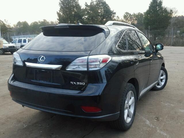 2T2BK1BA1AC073878 - 2010 LEXUS RX 350 BLACK photo 4