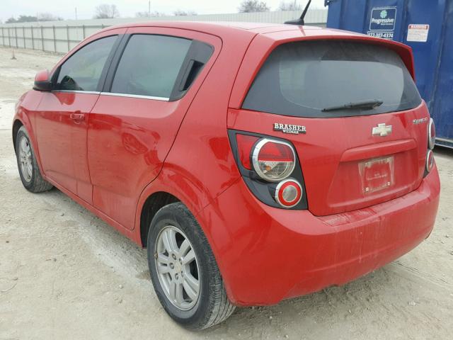 1G1JC6SH2C4227150 - 2012 CHEVROLET SONIC LT RED photo 3