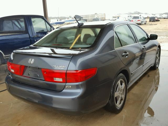 JHMCN36465C013575 - 2005 HONDA ACCORD HYB BLUE photo 4