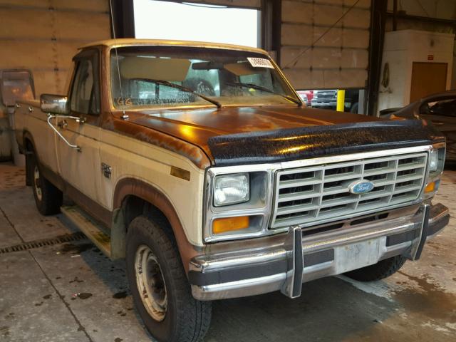 1FTHF251XFPA75917 - 1985 FORD F250 CREAM photo 1