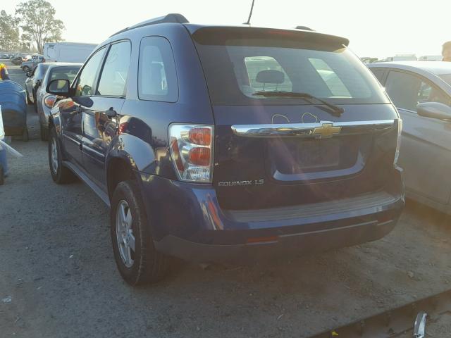 2CNDL13F286340327 - 2008 CHEVROLET EQUINOX LS BLUE photo 3