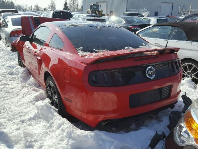 1ZVBP8CF5E5270691 - 2014 FORD MUSTANG GT RED photo 3