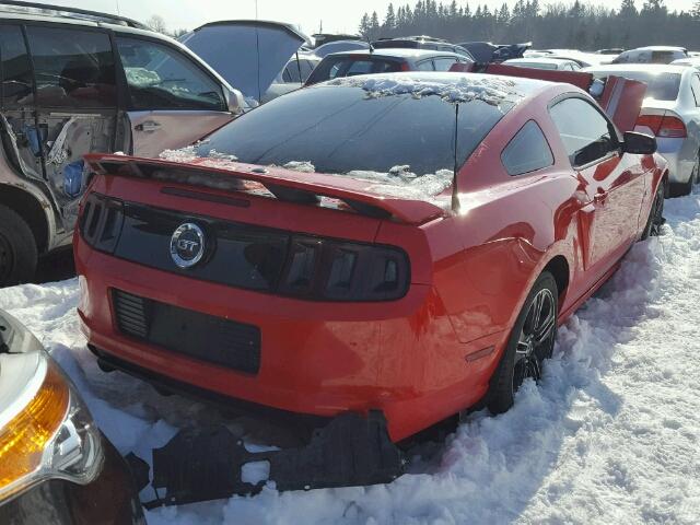 1ZVBP8CF5E5270691 - 2014 FORD MUSTANG GT RED photo 4