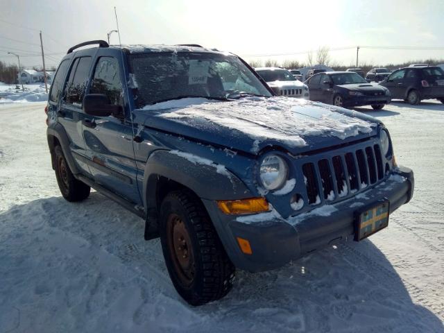 1J4GL48K45W670300 - 2005 JEEP LIBERTY SP BLUE photo 1