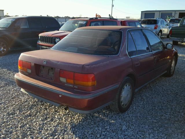 1HGCB7575PA135857 - 1993 HONDA ACCORD EX MAROON photo 4