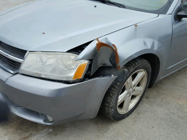 1B3LC56R08N100090 - 2008 DODGE AVENGER SX SILVER photo 9