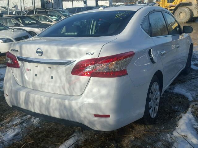 3N1AB7AP1FY349866 - 2015 NISSAN SENTRA S WHITE photo 4