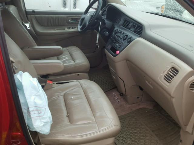 5FNRL18984B044293 - 2004 HONDA ODYSSEY EX RED photo 5