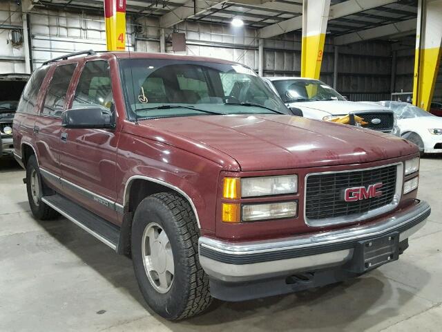 1GKEK13R3WJ708962 - 1998 GMC YUKON BURGUNDY photo 1