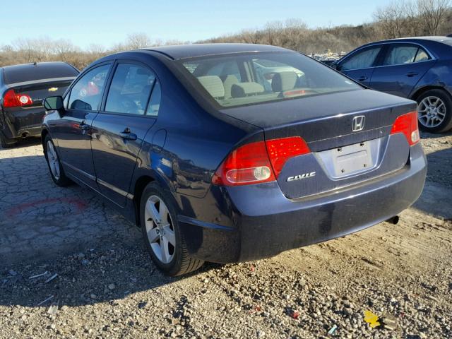 1HGFA15877L118276 - 2007 HONDA CIVIC EX BLUE photo 3