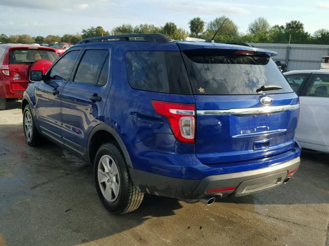 1FM5K7B88DGC78066 - 2013 FORD EXPLORER BLUE photo 3