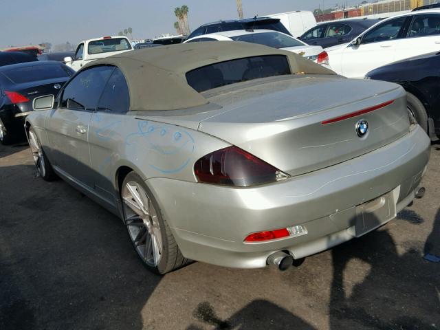 WBAEK73494B320917 - 2004 BMW 645 CI AUT SILVER photo 3