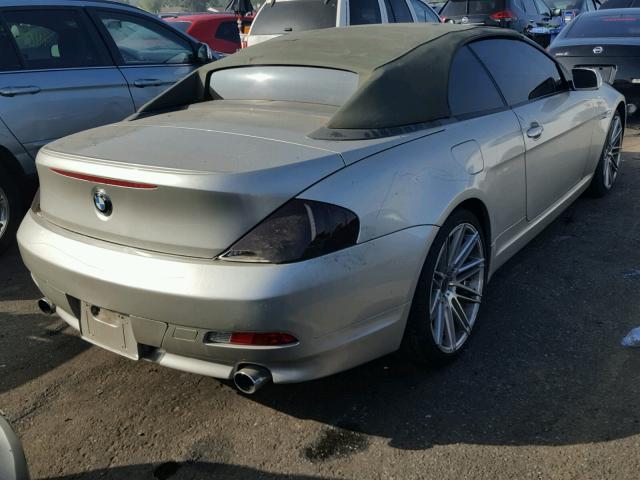 WBAEK73494B320917 - 2004 BMW 645 CI AUT SILVER photo 4