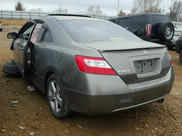 2HGFG12838H578164 - 2008 HONDA CIVIC EX GRAY photo 3