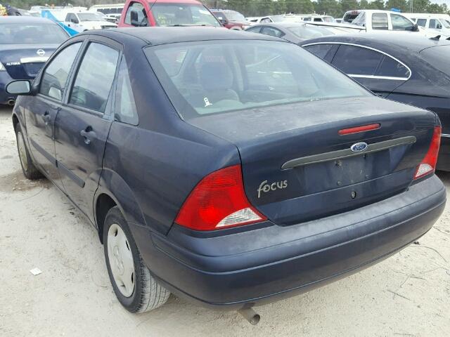 1FAFP33P53W123784 - 2003 FORD FOCUS LX BLUE photo 3