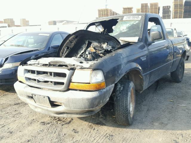 1FTYR10C5YPA53045 - 2000 FORD RANGER BLACK photo 2