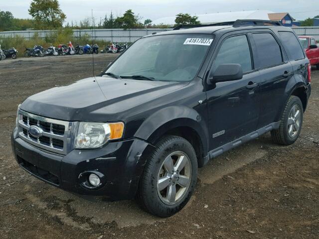 1FMCU03178KB27653 - 2008 FORD ESCAPE XLT BLACK photo 2