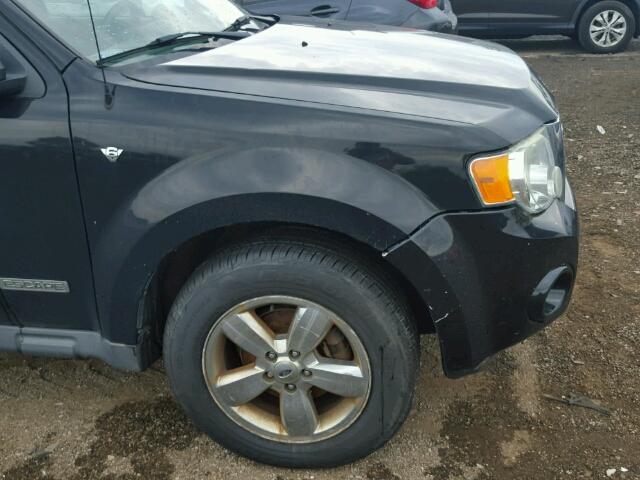 1FMCU03178KB27653 - 2008 FORD ESCAPE XLT BLACK photo 9