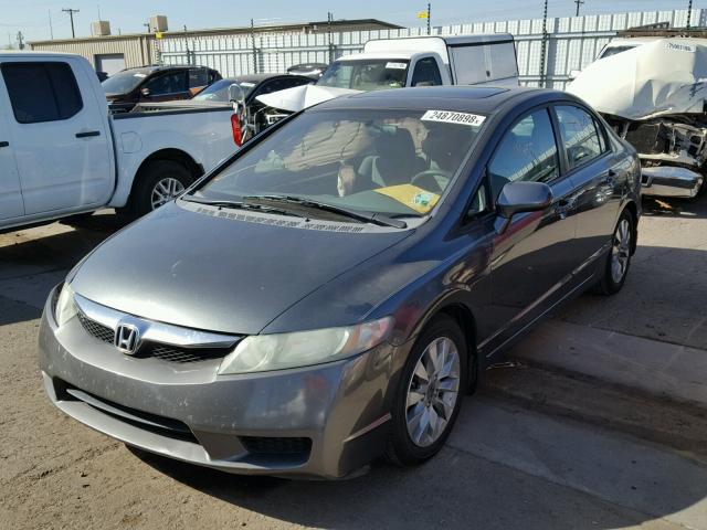 2HGFA15819H526126 - 2009 HONDA CIVIC EX GRAY photo 2