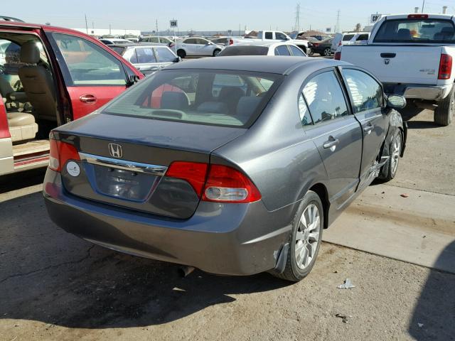 2HGFA15819H526126 - 2009 HONDA CIVIC EX GRAY photo 4