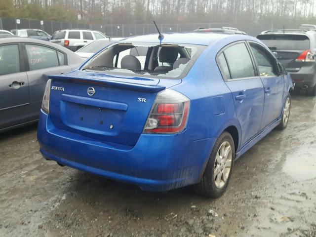 3N1AB6AP7BL652765 - 2011 NISSAN SENTRA 2.0 BLUE photo 4