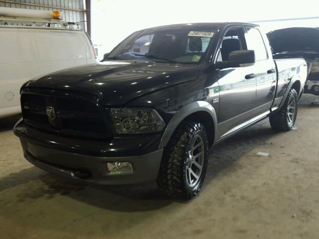 1D7RV1GT4BS641759 - 2011 DODGE RAM 1500 BLACK photo 2