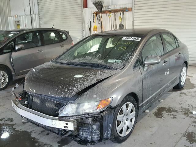 2HGFA16536H526872 - 2006 HONDA CIVIC LX GRAY photo 2