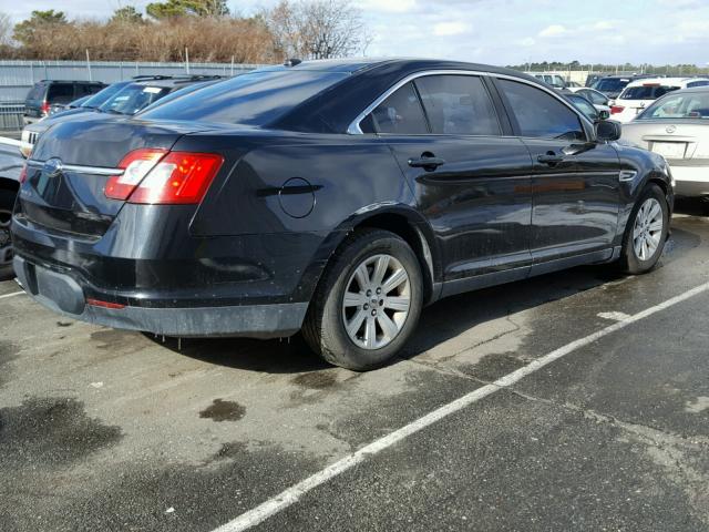 1FAHP2DW9AG166007 - 2010 FORD TAURUS SE BLACK photo 4