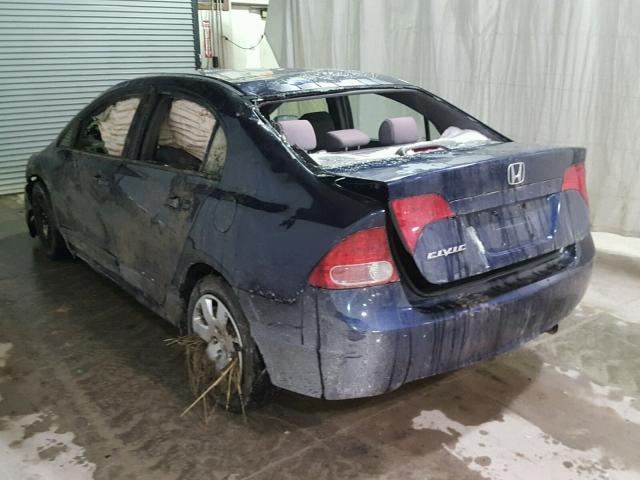 2HGFA16546H518909 - 2006 HONDA CIVIC LX BLUE photo 3