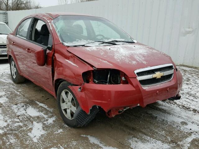 KL1TD5DE8AB091424 - 2010 CHEVROLET AVEO LS RED photo 1