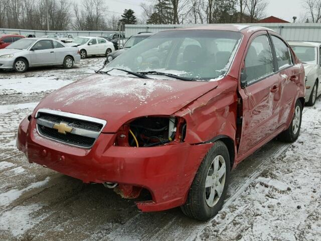 KL1TD5DE8AB091424 - 2010 CHEVROLET AVEO LS RED photo 2