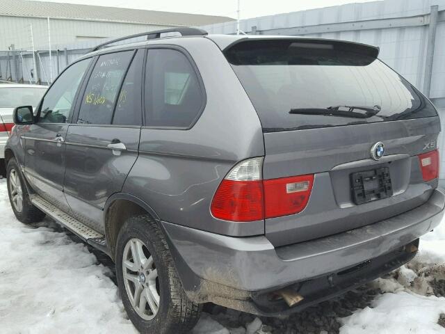 5UXFA13515LU49051 - 2005 BMW X5 3.0I GRAY photo 3