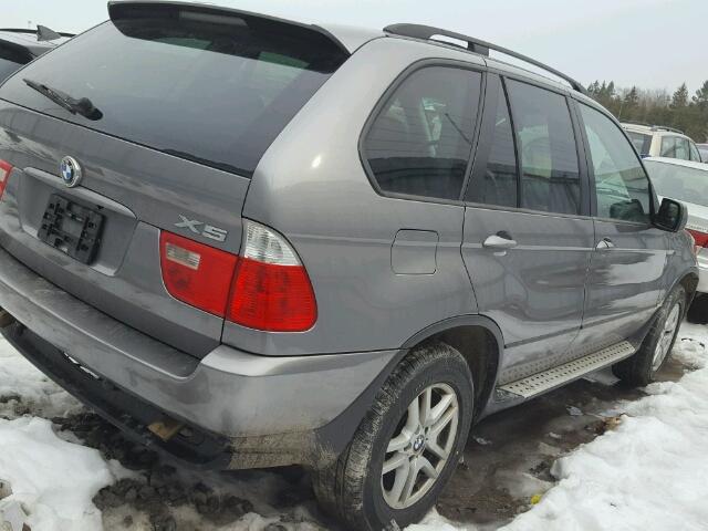 5UXFA13515LU49051 - 2005 BMW X5 3.0I GRAY photo 4