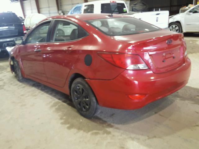 KMHCT4AE4FU929398 - 2015 HYUNDAI ACCENT GLS RED photo 3