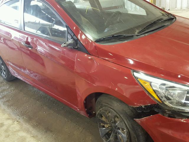 KMHCT4AE4FU929398 - 2015 HYUNDAI ACCENT GLS RED photo 9