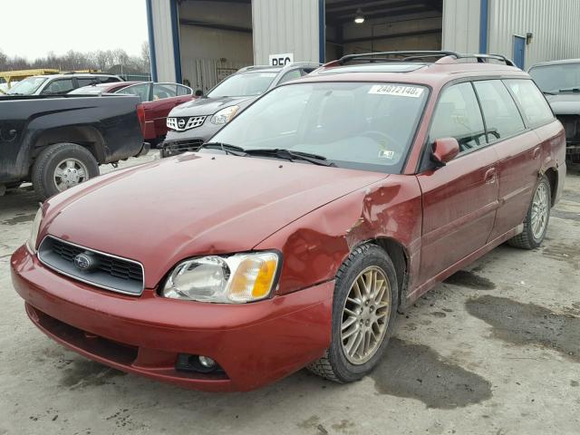 4S3BH635237303093 - 2003 SUBARU LEGACY L BURGUNDY photo 2