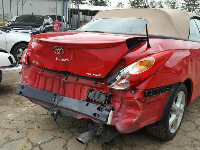 4T1FA38P56U090995 - 2006 TOYOTA CAMRY SOLA RED photo 9