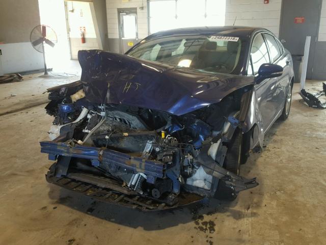 3FA6P0H76DR256680 - 2013 FORD FUSION SE BLUE photo 2