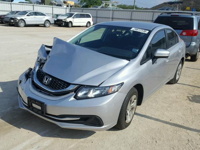 19XFB2F50EE044422 - 2014 HONDA CIVIC LX SILVER photo 2