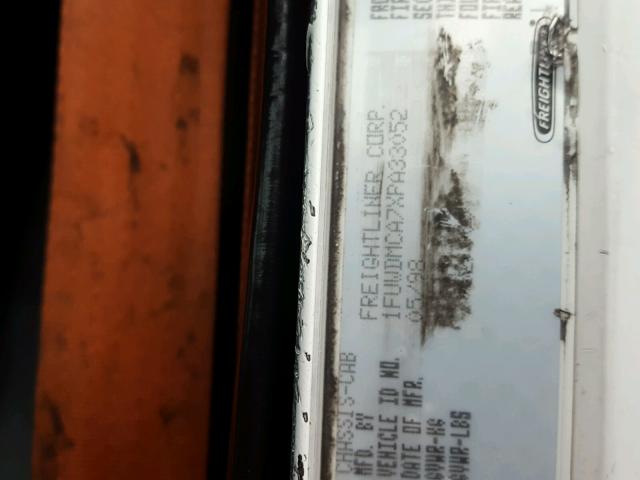 1FUWDMCA7XPA33052 - 1999 FREIGHTLINER CONVENTION WHITE photo 10