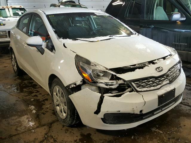 KNADM4A36D6247092 - 2013 KIA RIO LX WHITE photo 1