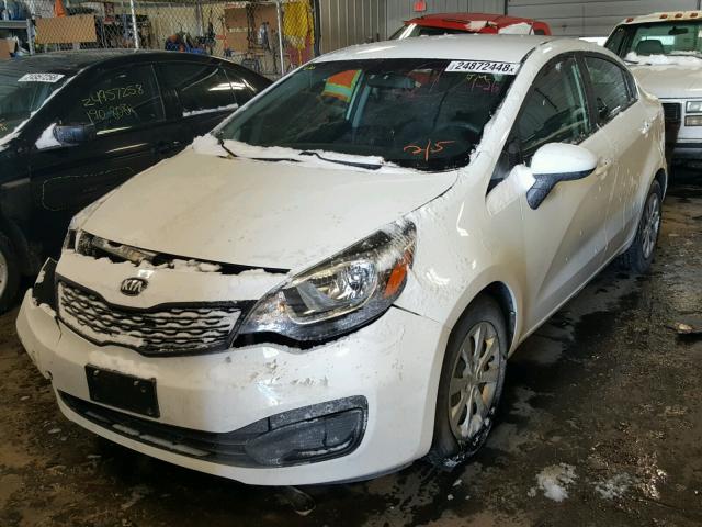 KNADM4A36D6247092 - 2013 KIA RIO LX WHITE photo 2