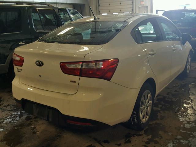 KNADM4A36D6247092 - 2013 KIA RIO LX WHITE photo 4