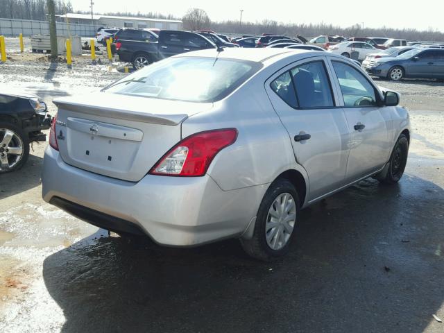 3N1CN7AP6FL800478 - 2015 NISSAN VERSA S SILVER photo 4