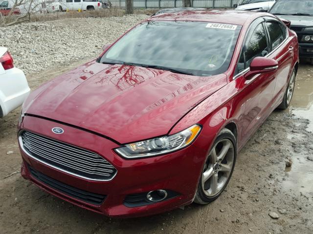 3FA6P0HDXFR219561 - 2015 FORD FUSION SE RED photo 2